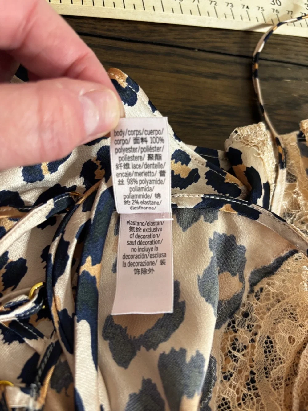 Victoria’s Secret Leopard Lace Cami XS Y2K Satin Tie Back Top Going Out - Picture 9 of 14